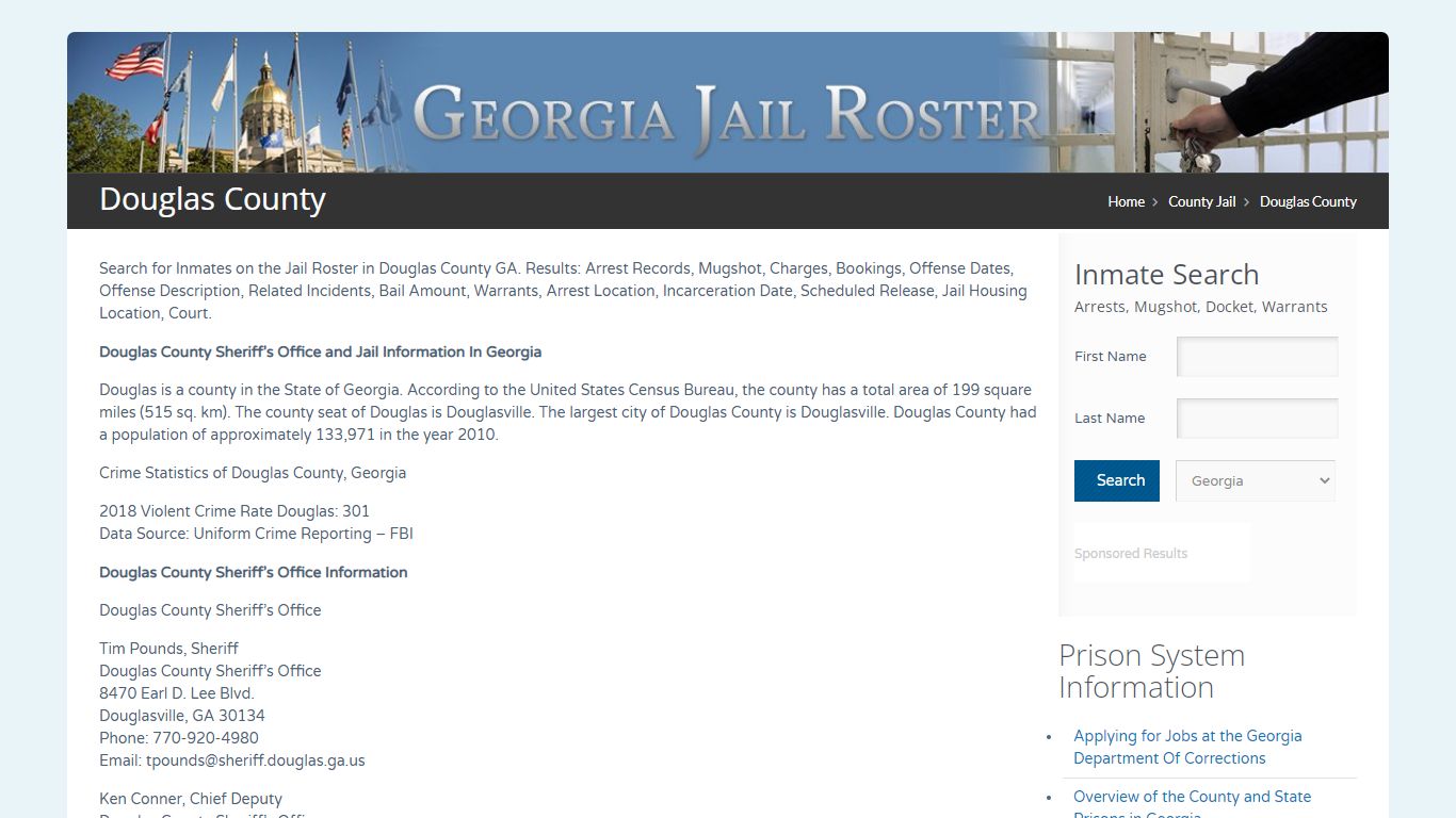Douglas County | Georgia Jail Inmate Search